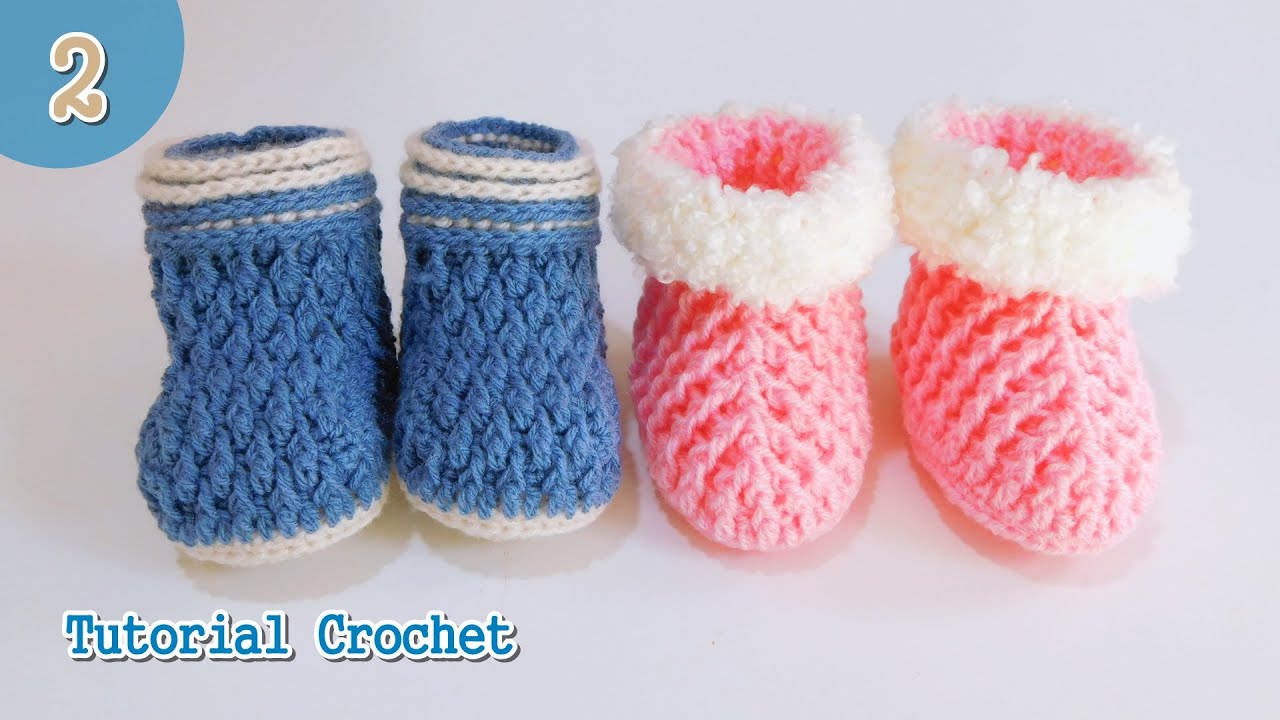 Como tejer paso a paso zapatitos, escarpines, botitas a crochet - ganchillo - gancho.Fácil. Parte 2