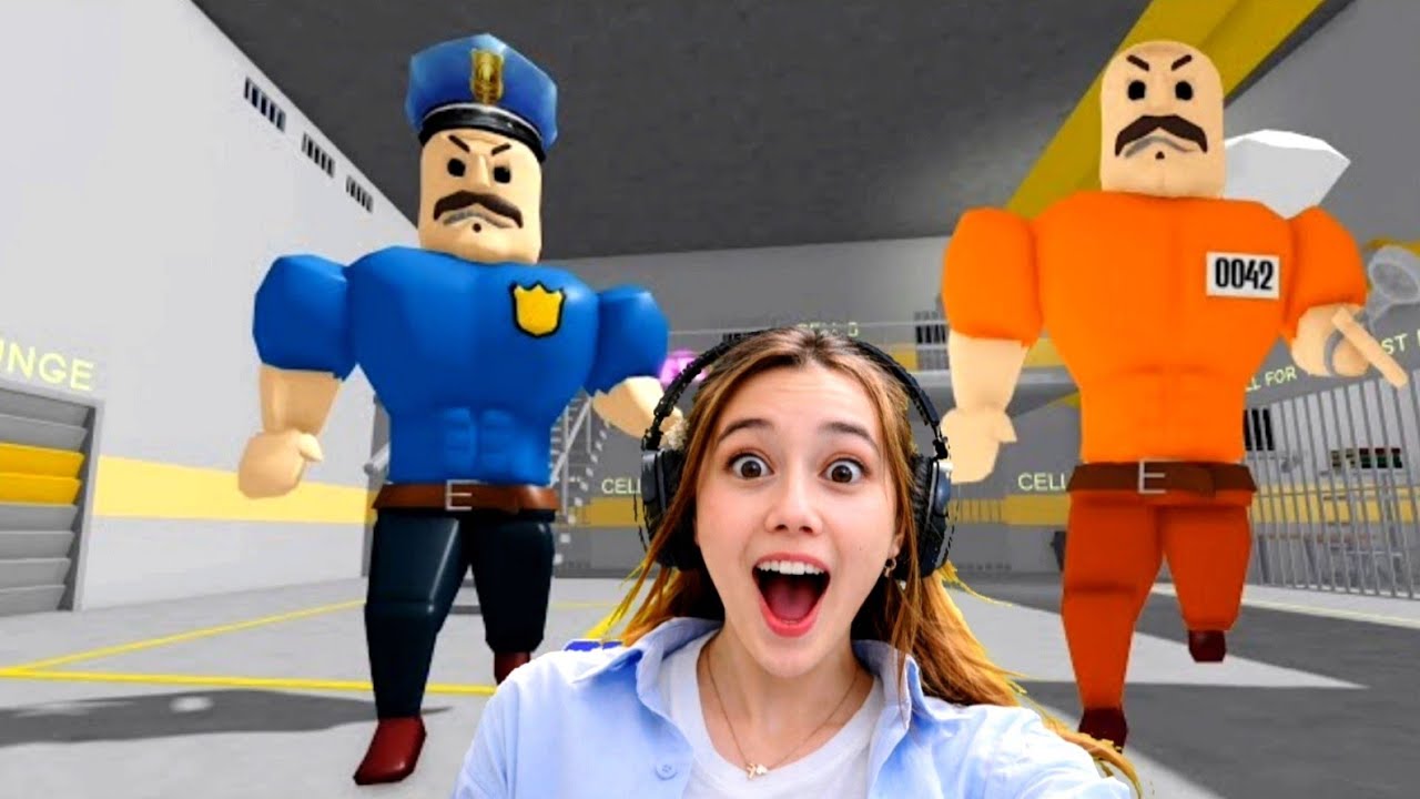 GIANT POLICE vs PRISONER CHASE! 😱 ROBLOX PRISON ESCAPE IS CRAZY!