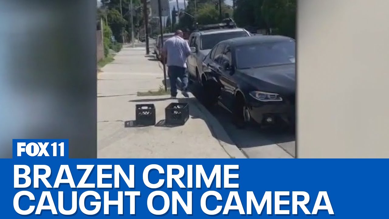 Man seen stealing SUV wheels in El Monte back on streets