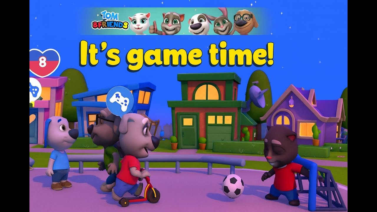 “My Talking Tom and Friends are playing together — funny moments, big smiles, nonstop fun!”