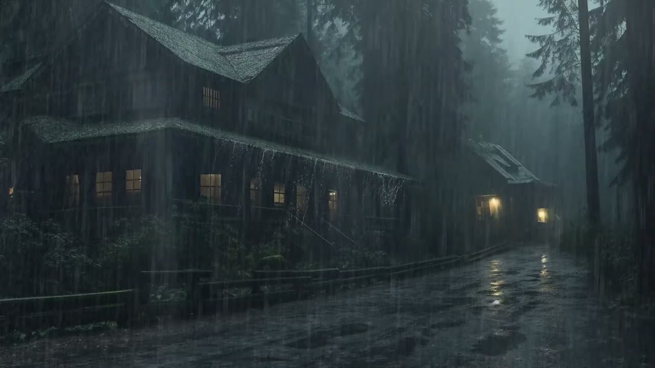 Heavy Rain in the Forest for Deep Sleep | Say Goodbye to Stress and Sleep Soundly in 5 Minutes