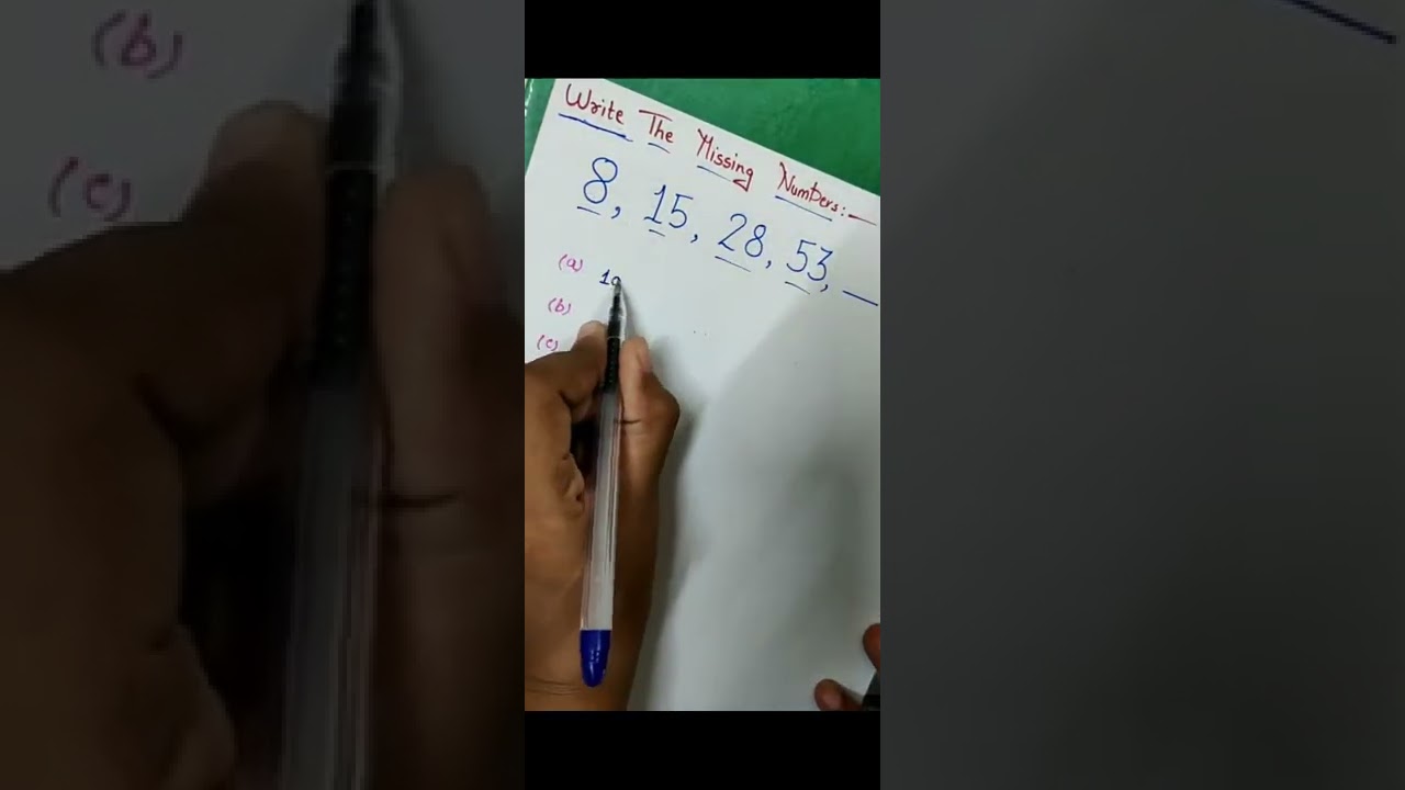 write the missing number
