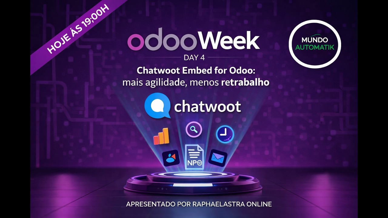 ODOO WEEK #4 - Chatwoot Embed for Odoo: mais agilidade, menos retrabalho