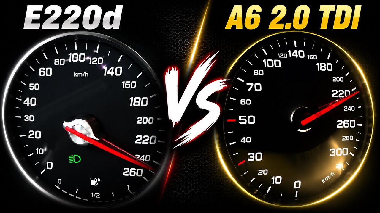 Mercedes E220d v AUDI A6 2.0 TDI | Aceleration Test