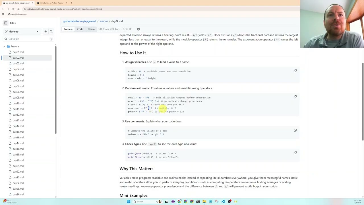 Day 2 – Python Variables and Arithmetic for HVAC | BACnet + Python Beginner Course