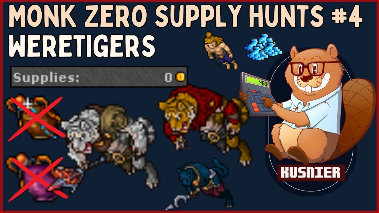 Monk Zero Supply Hunts #4 - 'Oskayaat Weretigers' | Tibia