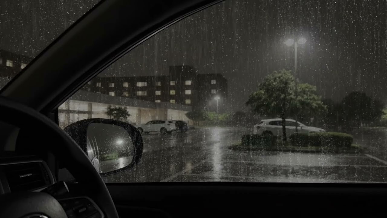 Heavy Rain on Car Window at Night 🚗🌧️  Fall Asleep Fast, Deep Sleep & Relaxation 10 Hours