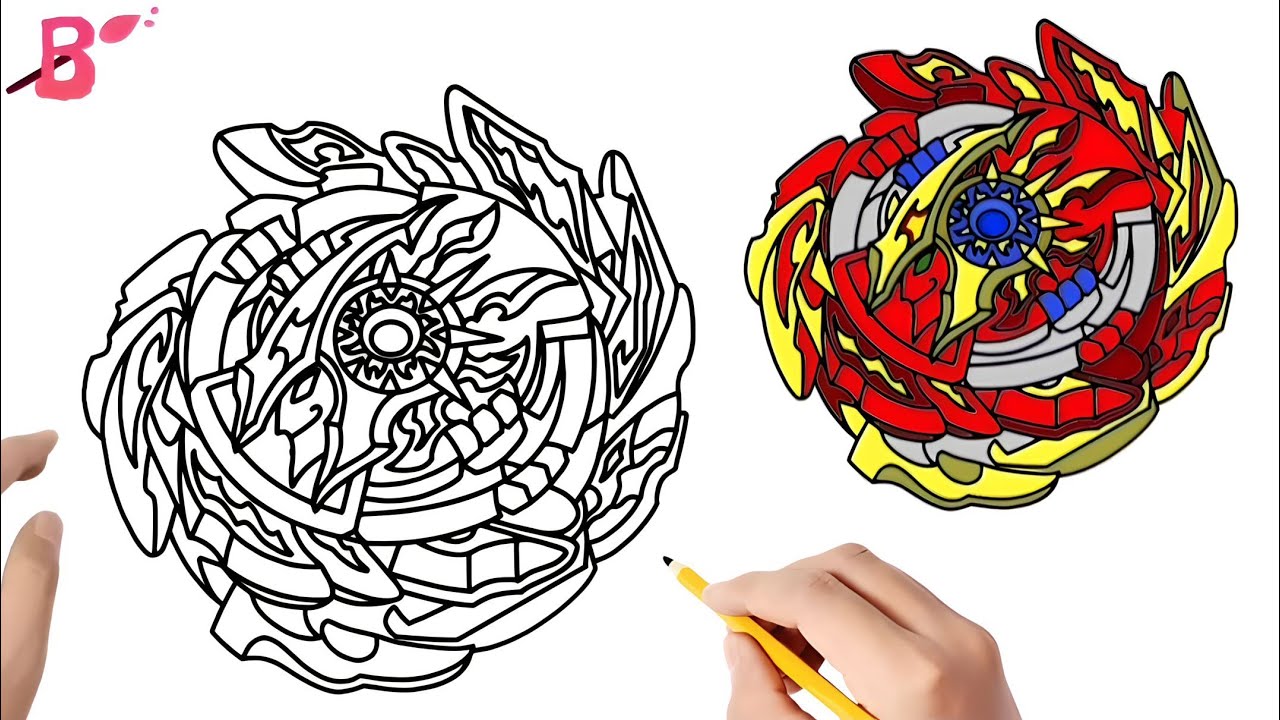Beyblade Drawing | How to Draw Beyblade Burst | very easy step by step
