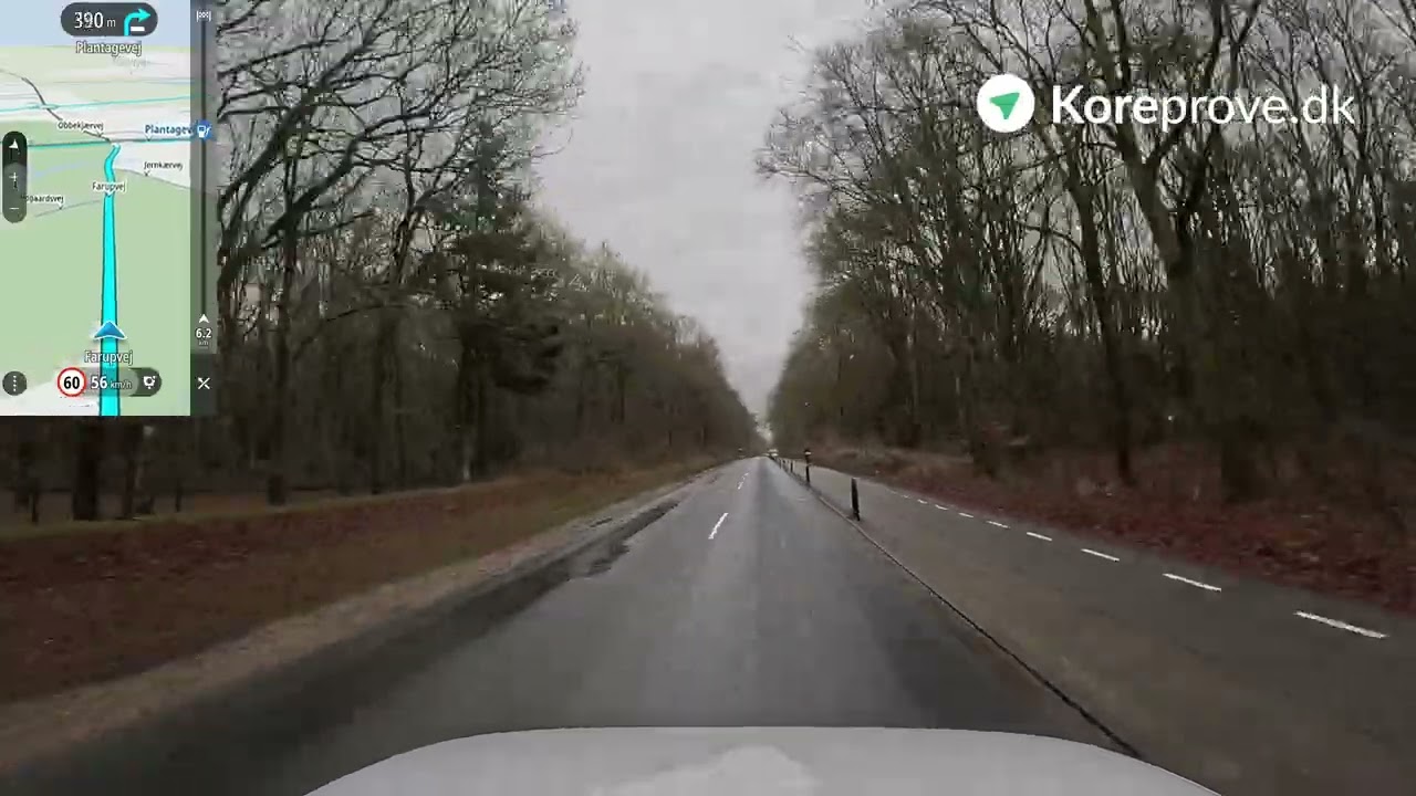 Køreprøve rute Ribe - Ribe Sorgsig Mark