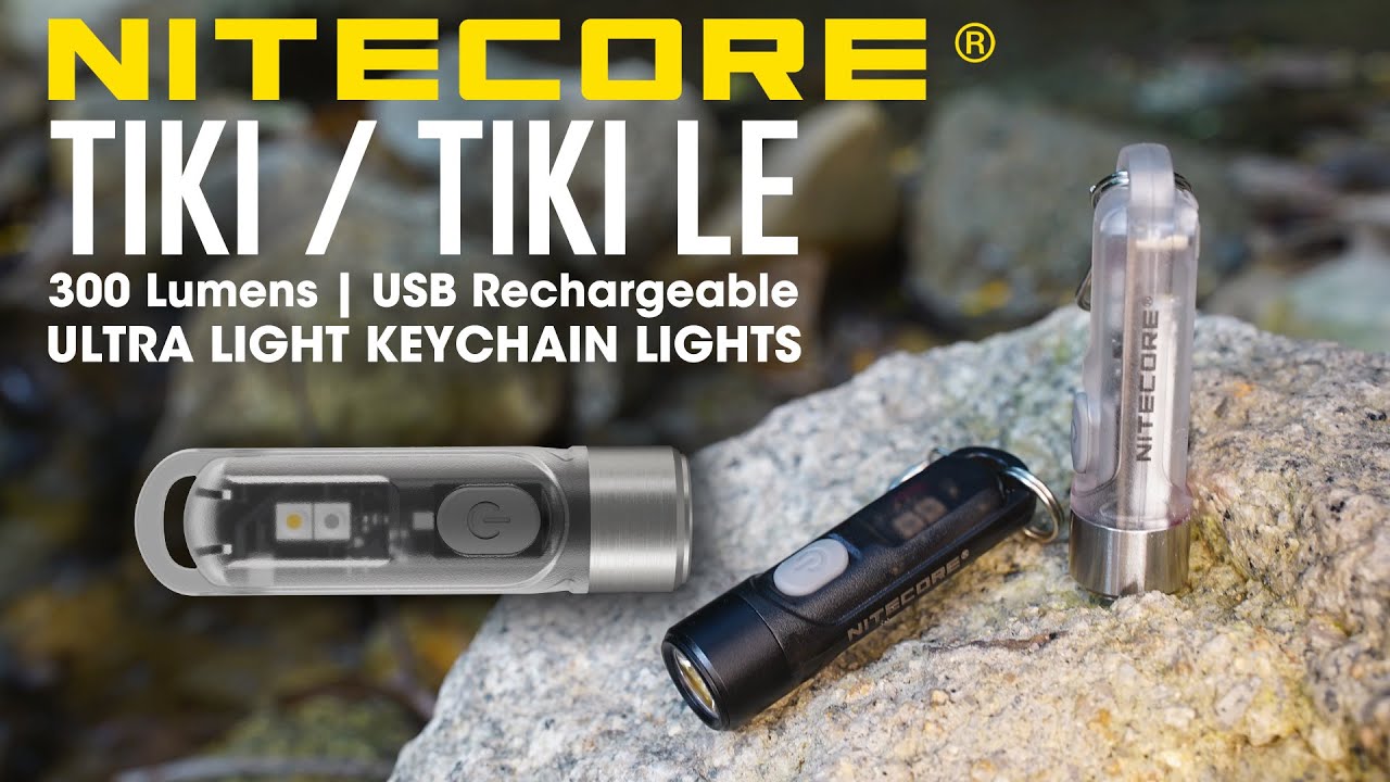 Мини-фонарик-брелок NITECORE TIKI / TIKI LE 300 люмен с зарядкой через USB