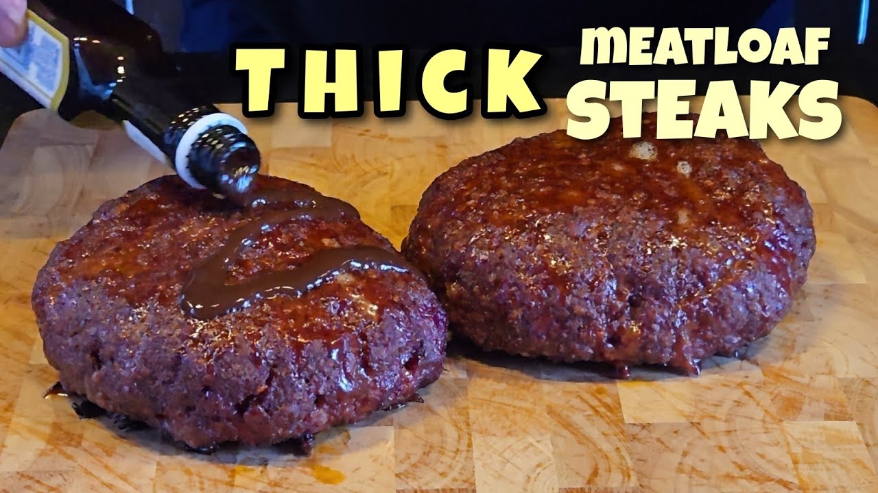 Smoked Meat Loaf Steaks on the Drum Smoker 