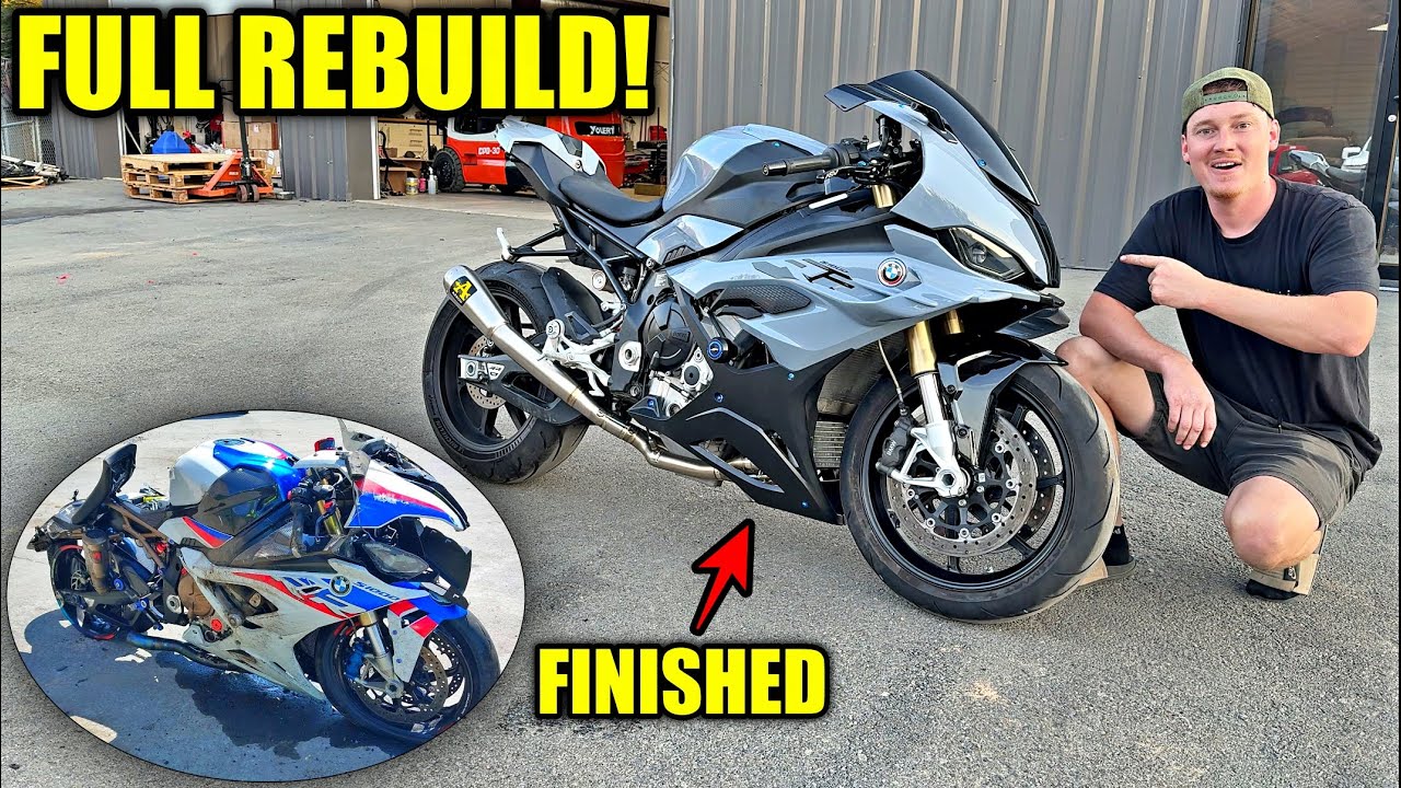 Rebuilding A Wrecked BMW S1000RR Start To Finish!!!