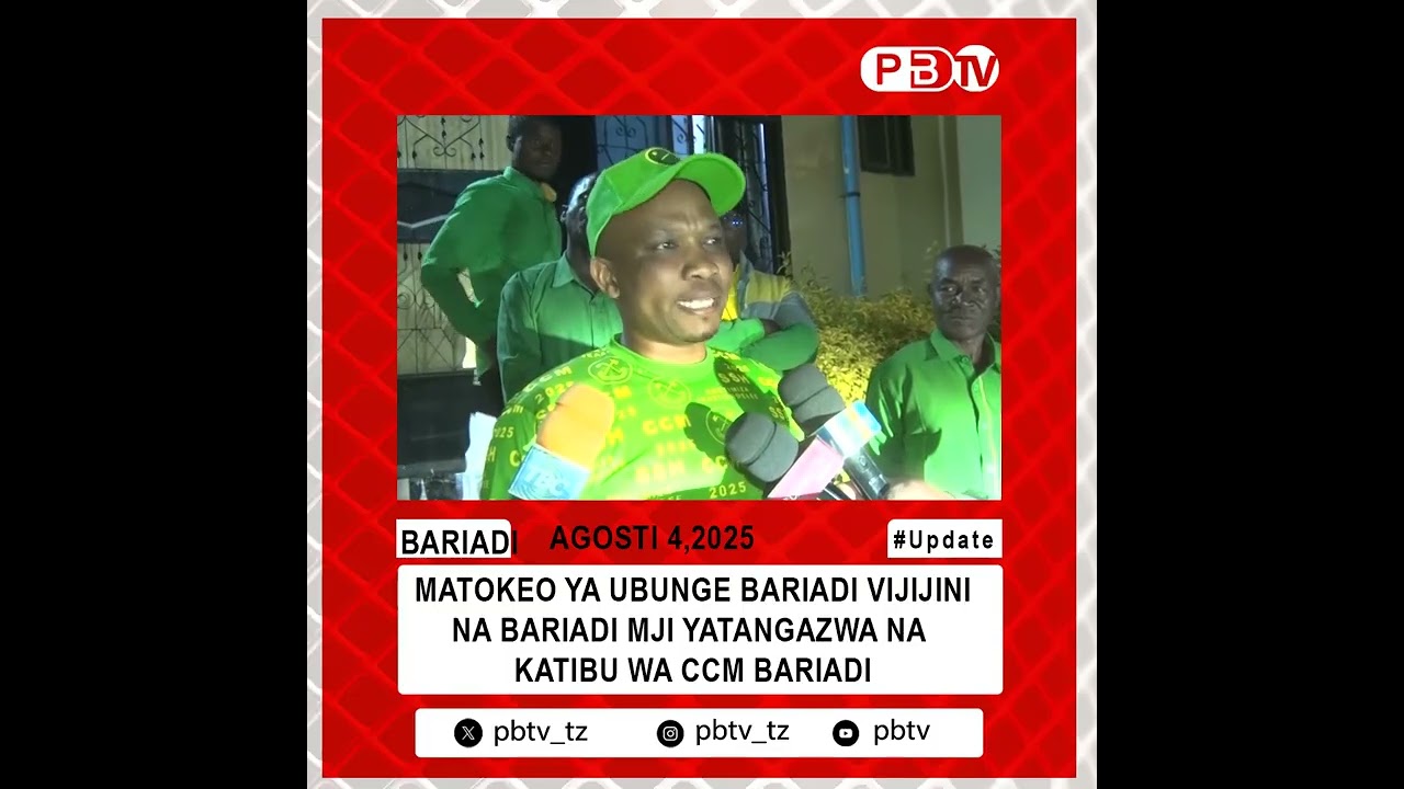 KIJANGA AMTANGAZA  KUNDO  NA  KADOGOSA  KUONGOZA KURA ZA MAONI  JIMBO  BARIADI  MJINI NA VIJIJINI.