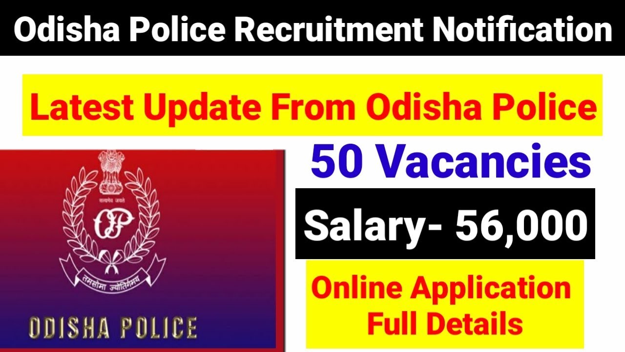 Odisha Police Recruitment 2020, 12th pass jobs, Odisha police jobs 2020