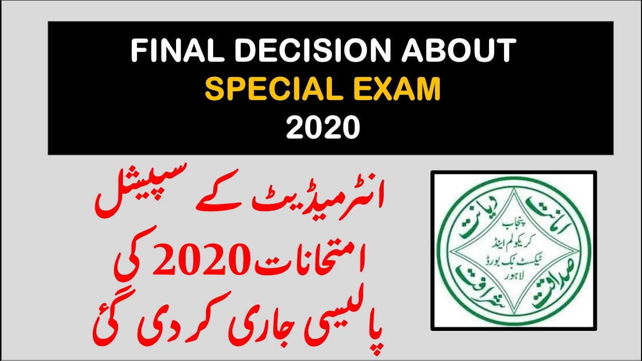 SPECIAL EXAM FOR INTERMEDIATE STUDENTS 2020