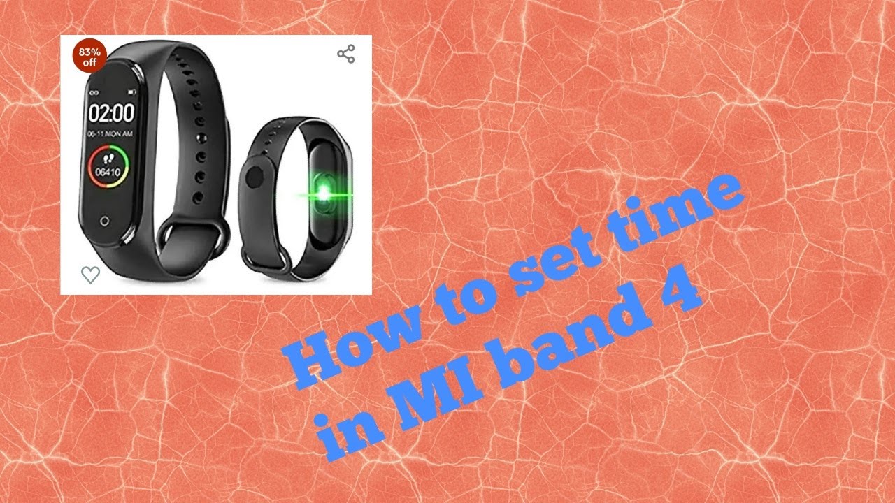 How to set time in MI band 4.