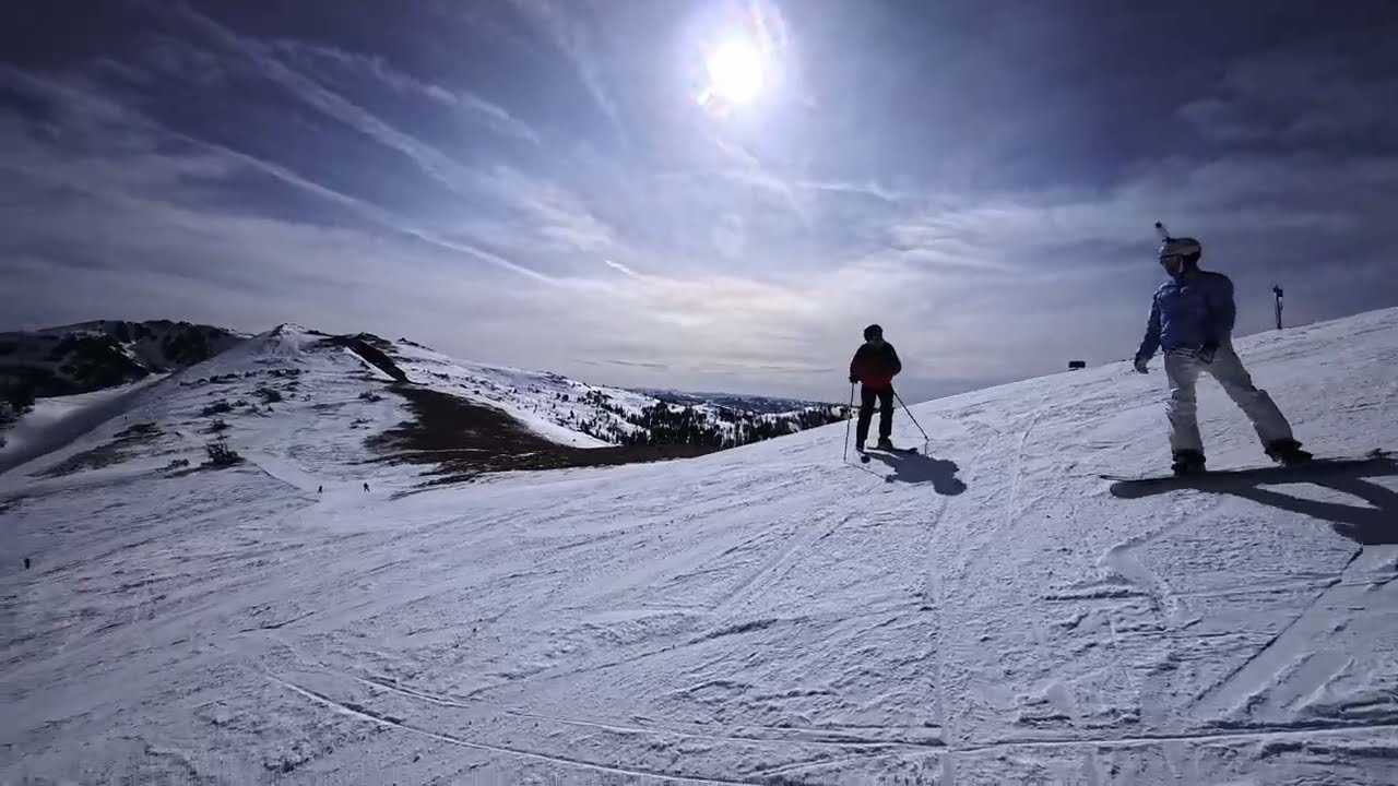 Snowboarding my favorite trail at Kirkwood: "Happiness Is"