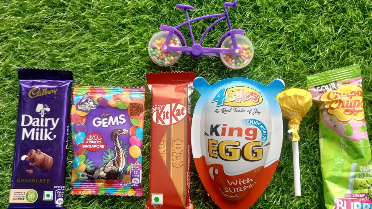 Asmr sweets popular delicious candys | Colourful lollipop kitkat gems chocolate | sweets fun |