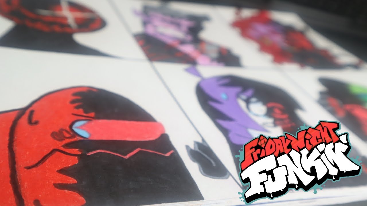 DIBUJO LOS PERSONAJES DE FRIDAY NIGHT FUNKIN CORRUPT | DRAWING CORRUPTION FNF CHARACTERS