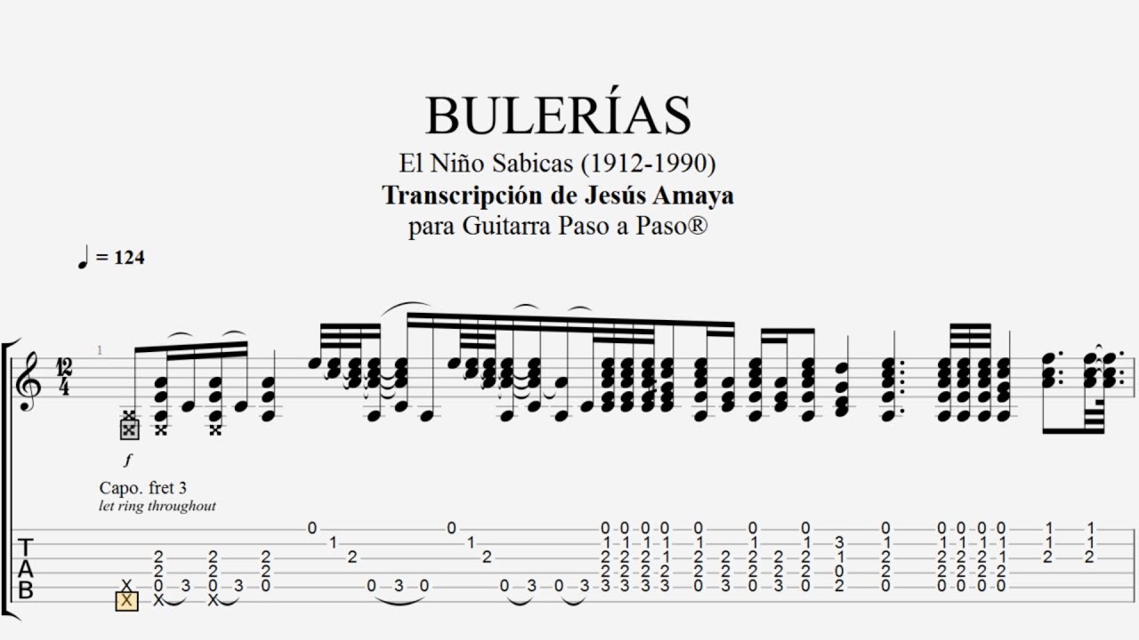 BULERÍAS - Niño Sabicas - Tablatura por Jesús Amaya...
