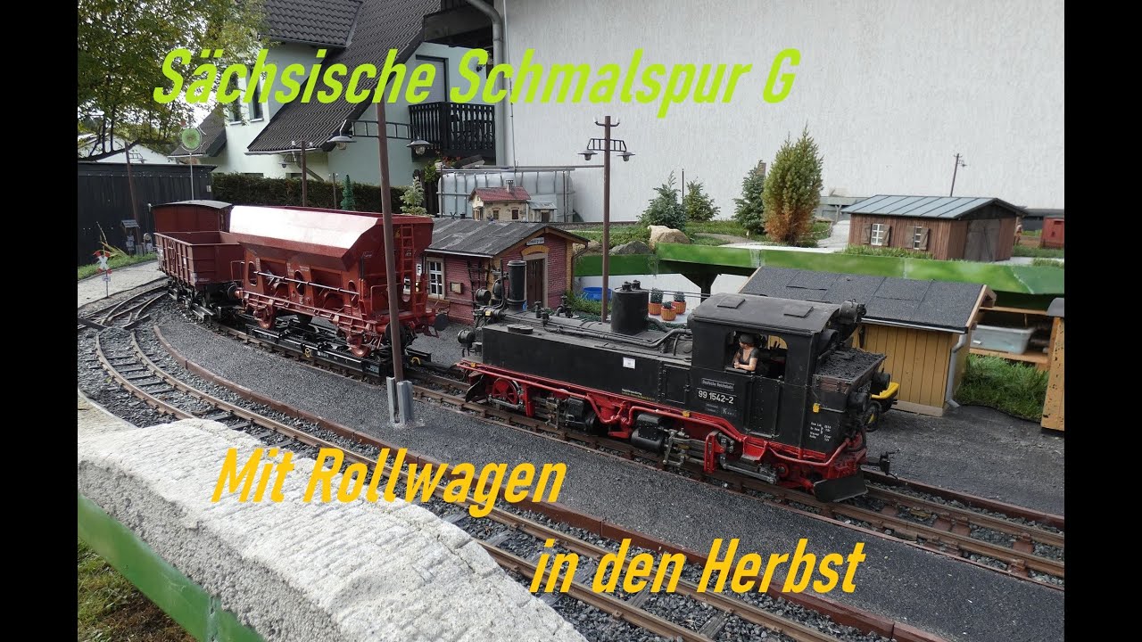Sächsische Schmalspurbahn - Mit Rollwagen in den Herbst - LGB / Gartenbahn / Spur G