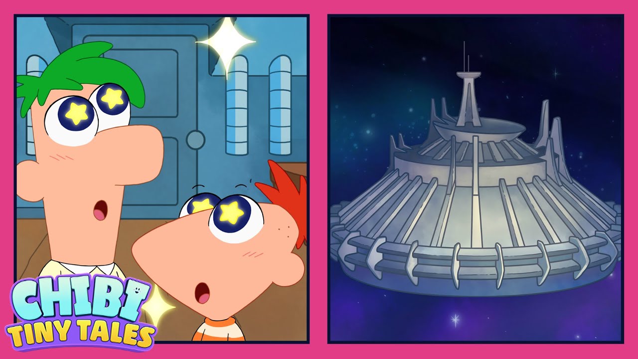 Phineas & Ferb Go to Space Mountain 🚀🪐 | Chibi Tiny Tales @disneychannelanimation​