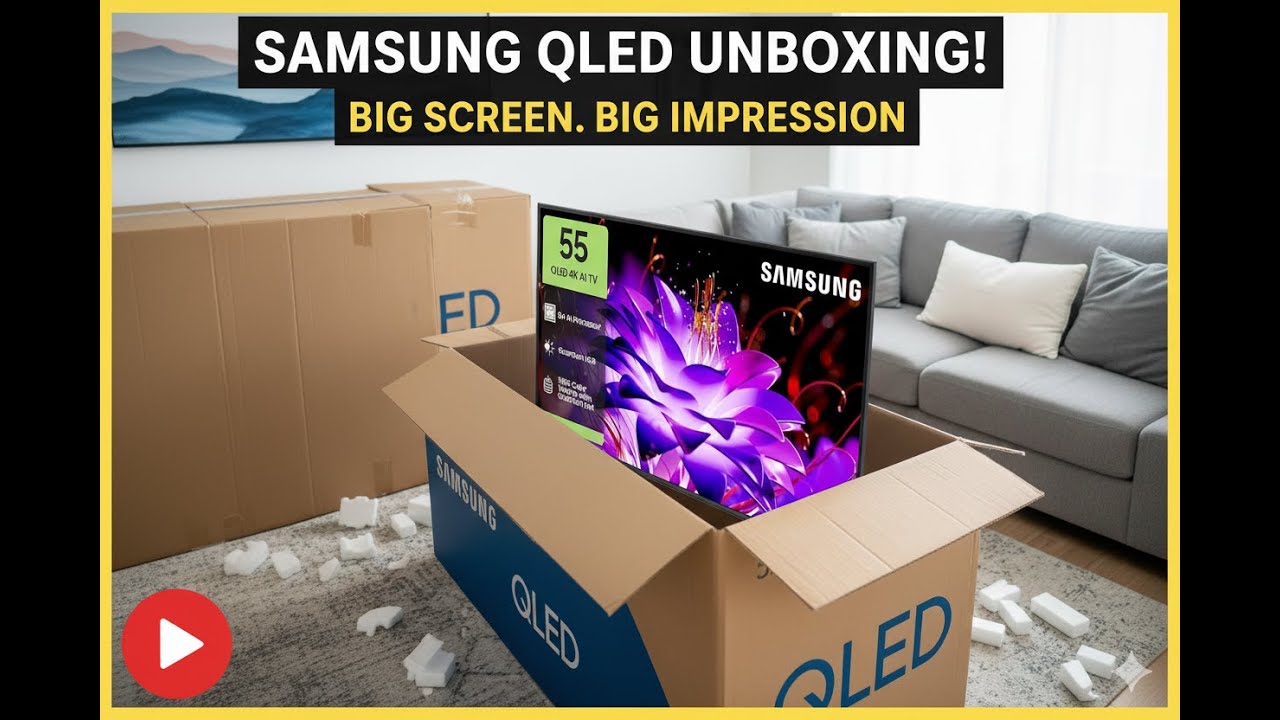 UNBOXING & DEMO! Samsung 55
