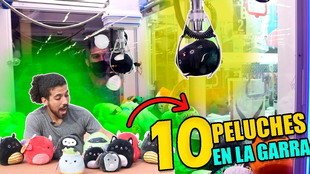 Ganamos 10 SQUISHMALLOWS de HALLOWEEN de la MÁQUINA DE GARRA | Cacería de MUÑELOCOS