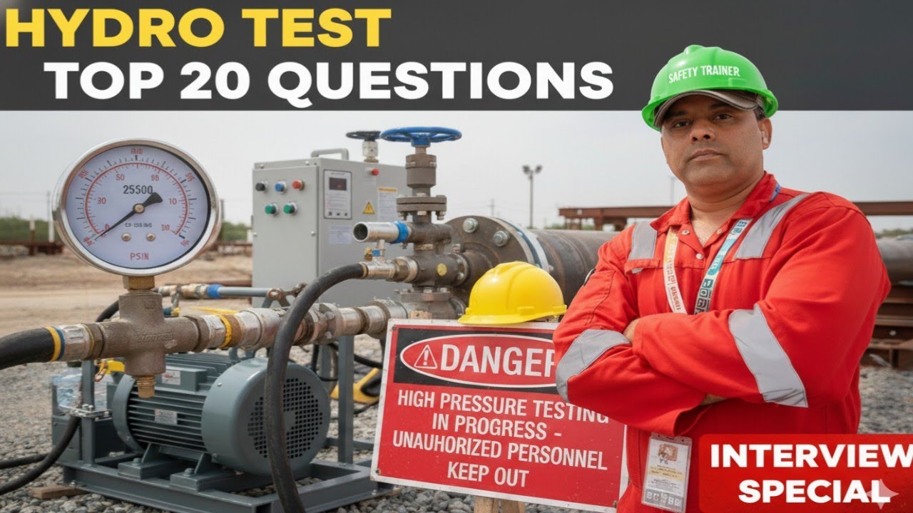 Hydro Test Interview Questions & Answers | Construction Site Safety | Top 20 Q&A”