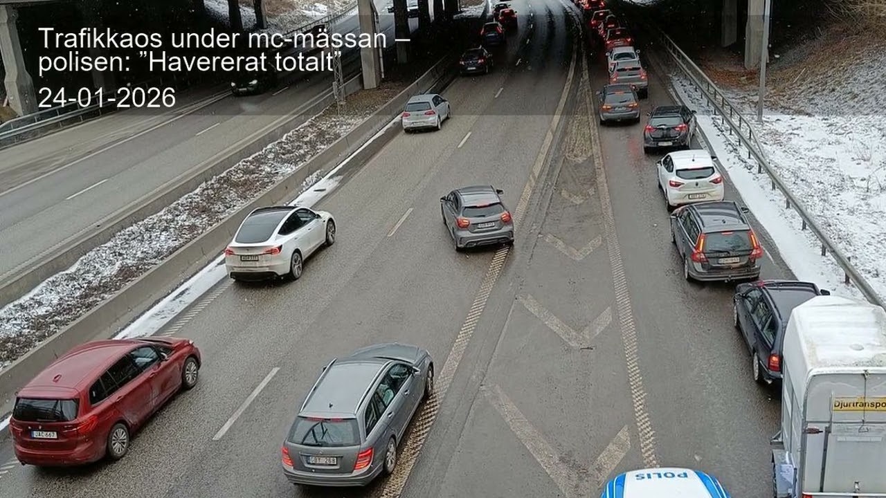 Trafikkaos under mc-mässan – polisen: ”Havererat totalt”