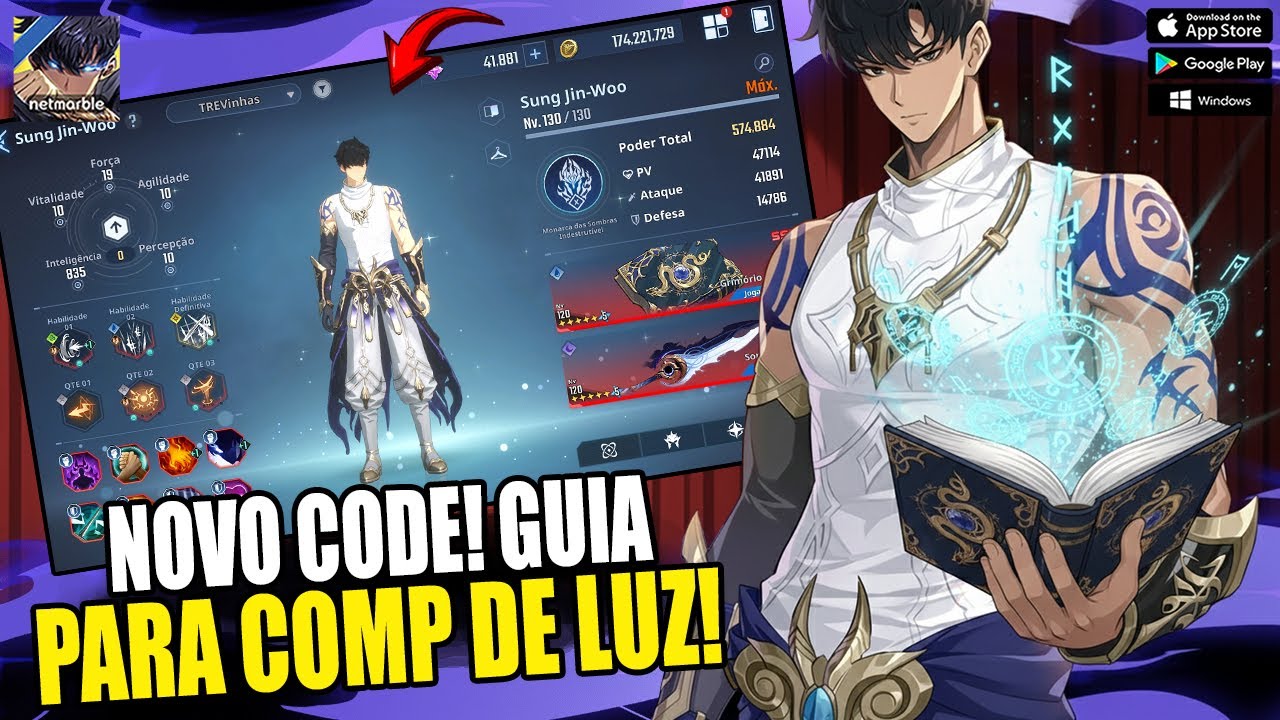 NOVO CODIGO - GUIA E RUN PARA COMP DE LUZ PARA BG - 96 FURIAS - SOLO LEVELING ARISE
