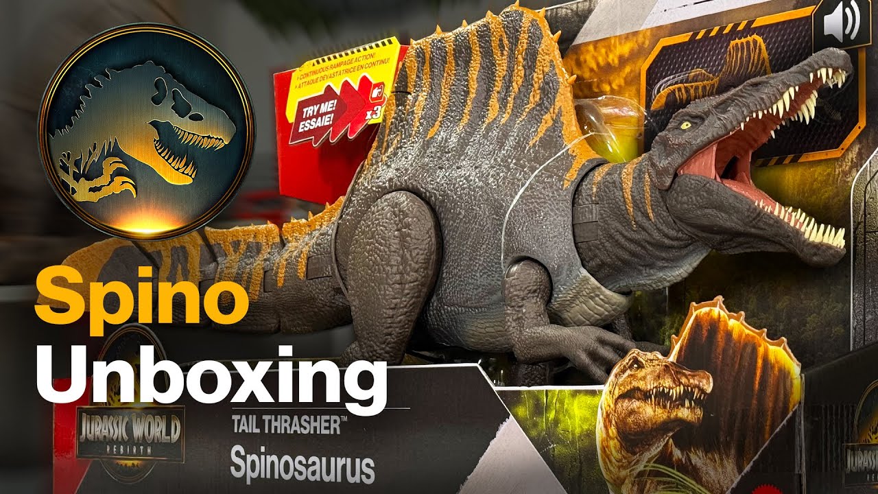 UNBOXING Jurassic World Rebirth Spinosaurus 'Tail Thrasher' 4K Toy Review / CollectJurassic.com