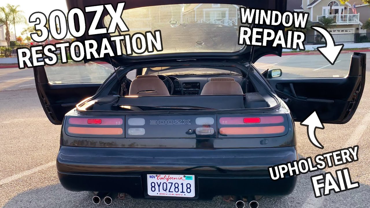 Nissan 300ZX Z32 Restoration Part 3: Loose Window Fix, DIY Reupholstery Failure & Door Panel Repair
