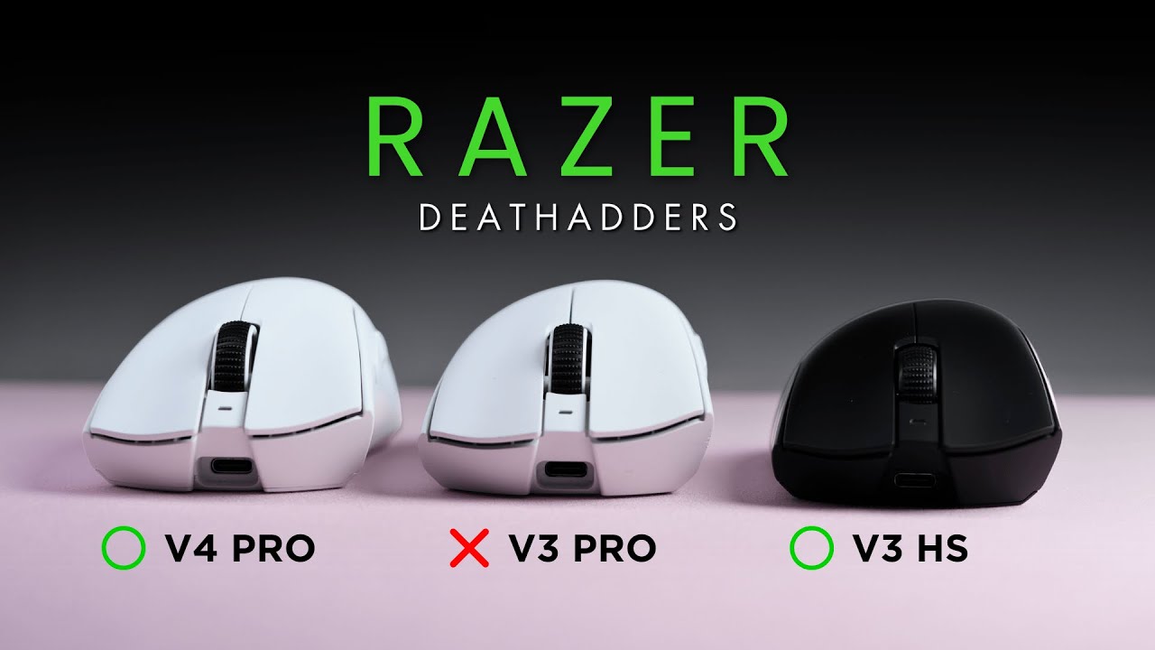 Какую мышь Razer DeathAdder стоит купить? (V4 Pro, V3 Pro и V3 HyperSpeed)