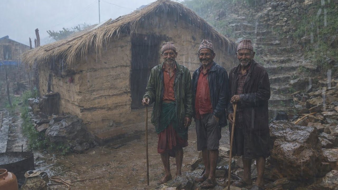 This Is Himalyan Nepali Mountain Village Life Heavy Rainy Day |Naturelly Village Dacumentary Nepal |