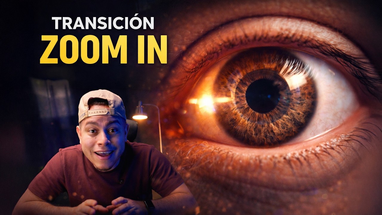 Transición Zoom In entrando por el ojo | Efecto cinematográfico
