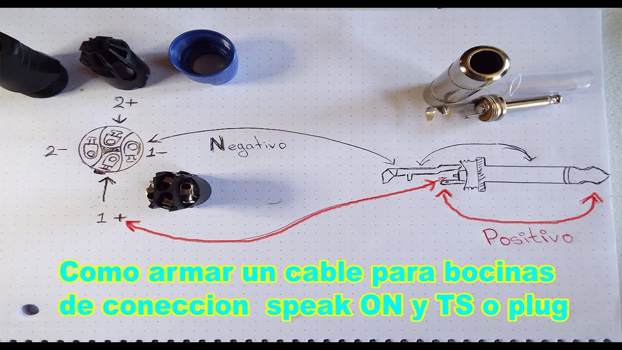 Como hacer Cable Para Bocinas Speak ON a TS o Plug #shorts