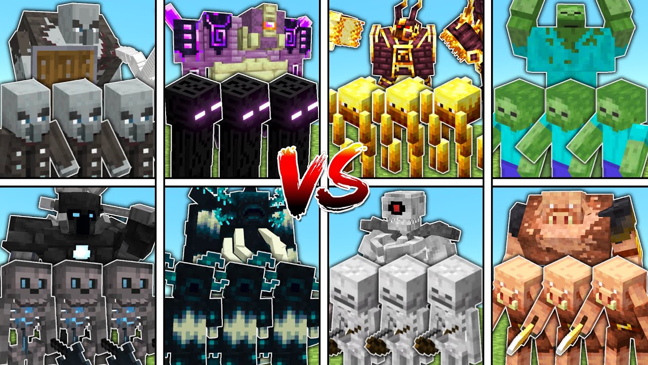 Грандиозный турнир по боевым действиям с боссами — Minecraft Mob Battle