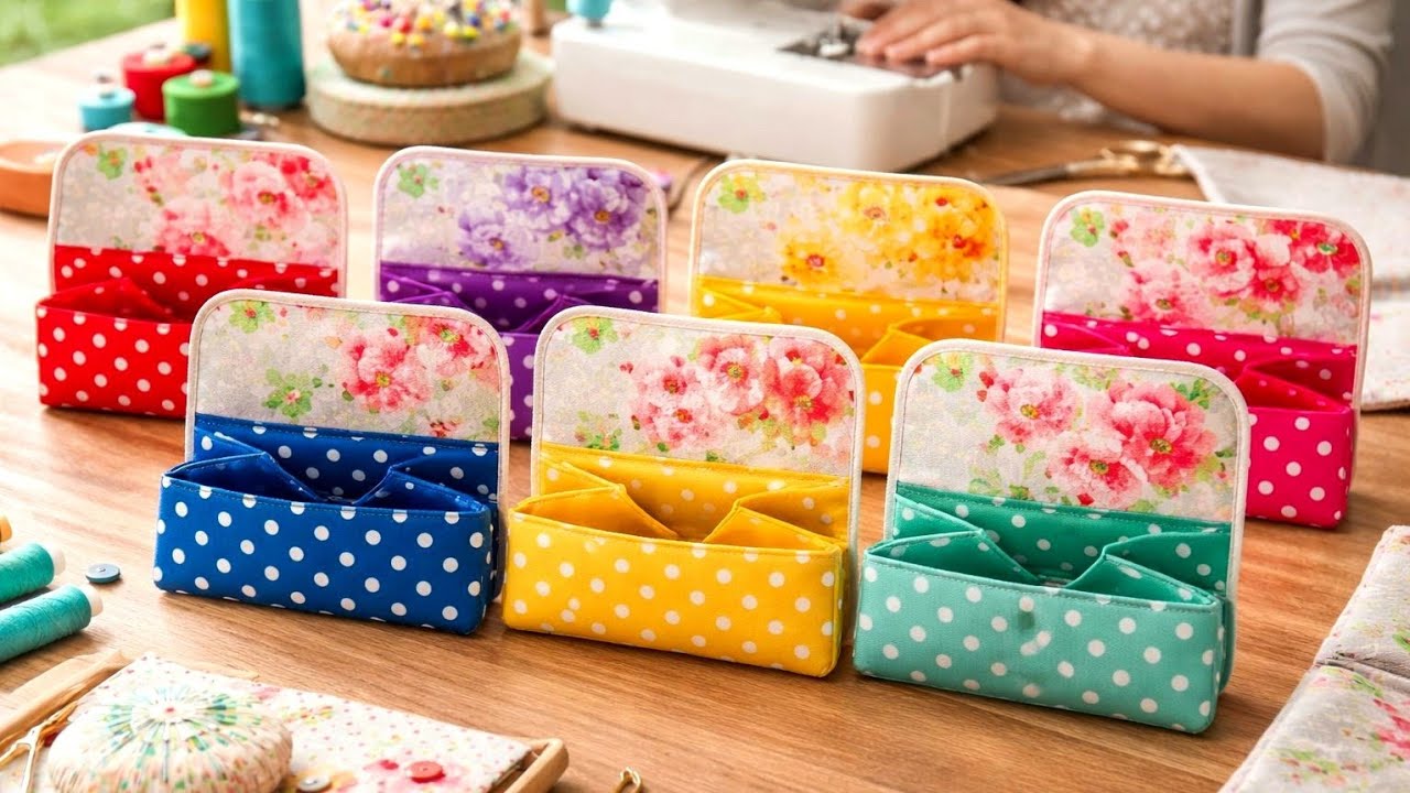 Fast and easy purse with 5 compartments sewing ideas in 10 minutes 💖 Gift sewing ideas