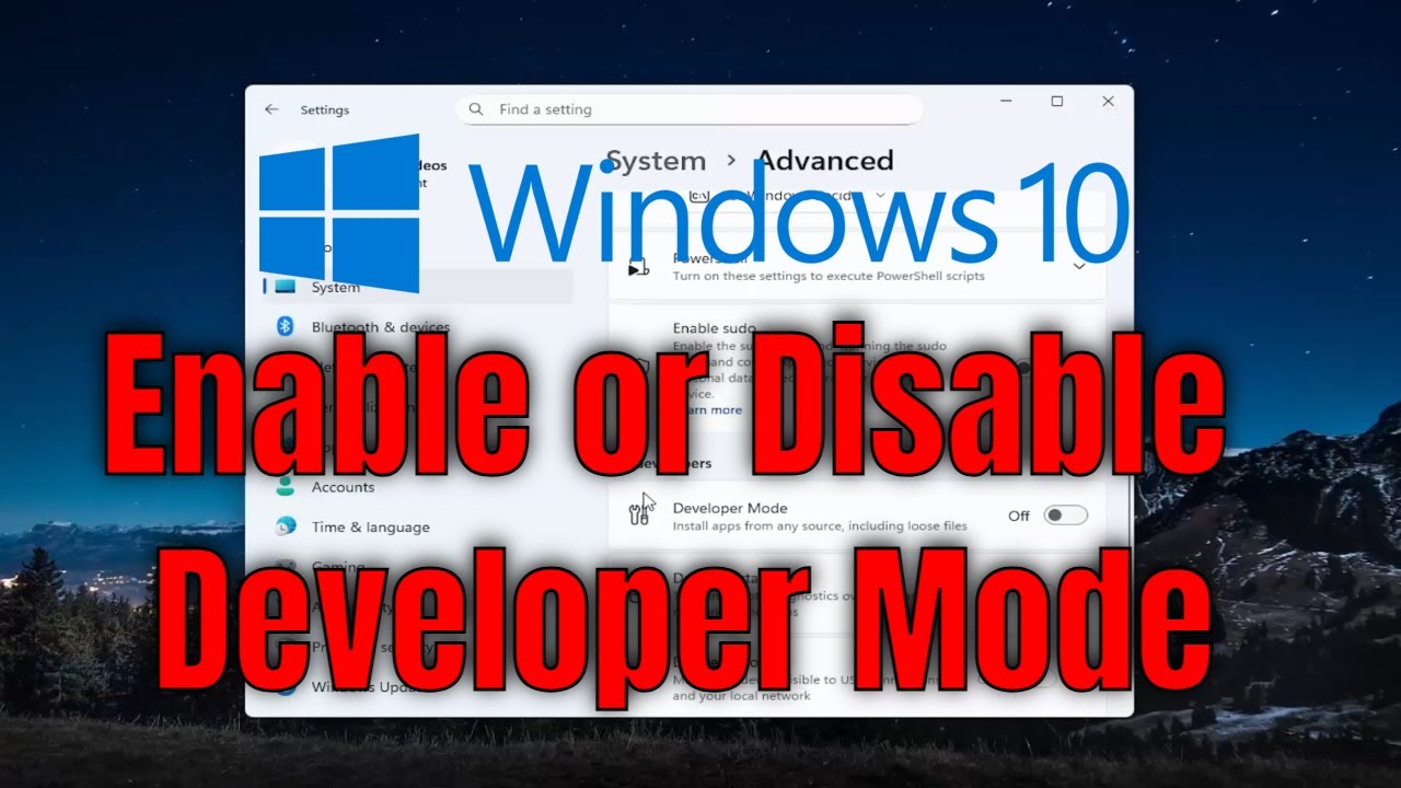 Как включить или отключить режим разработчика в Windows 10 [Решение]