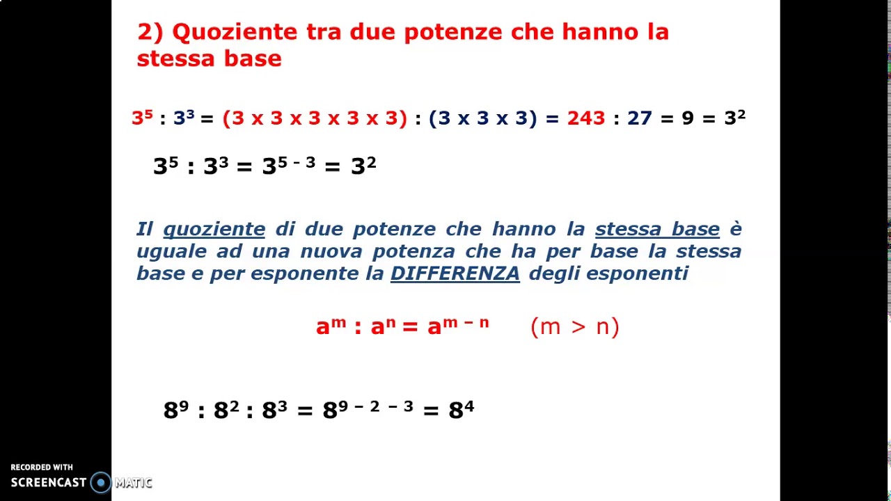 proprietà delle potenze
