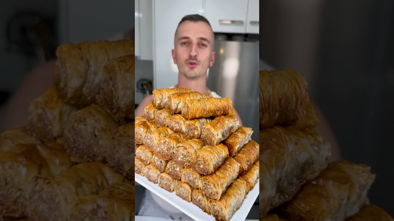 Рецепт рулетиков из пахлавы ЛЕГКИЙ (домашние греческие сарагли)