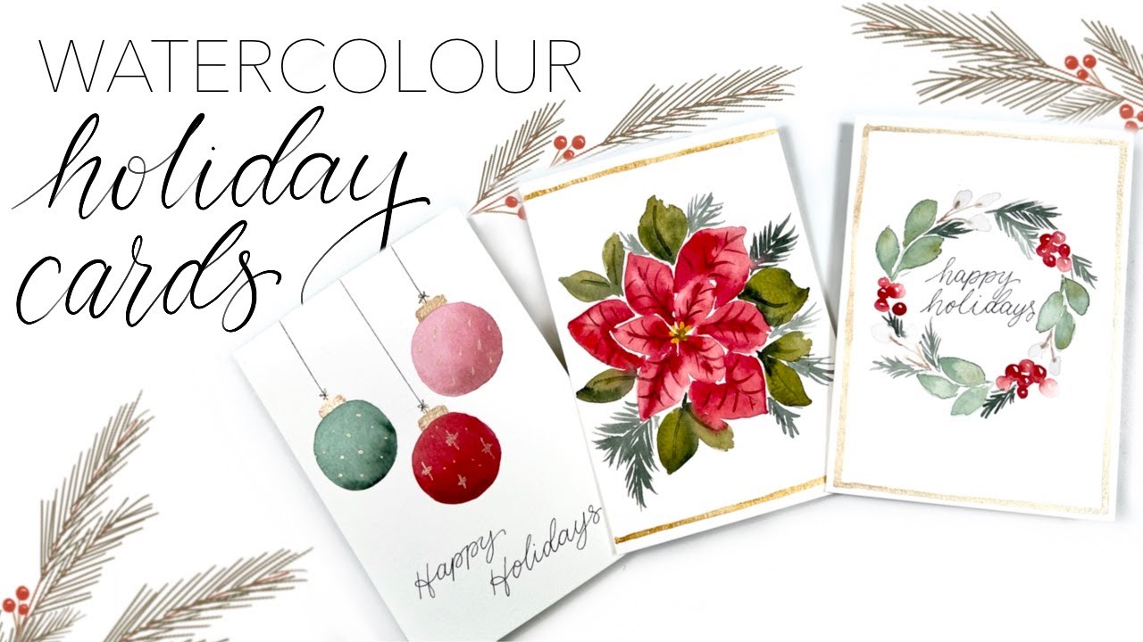 Watercolour Holiday Cards!