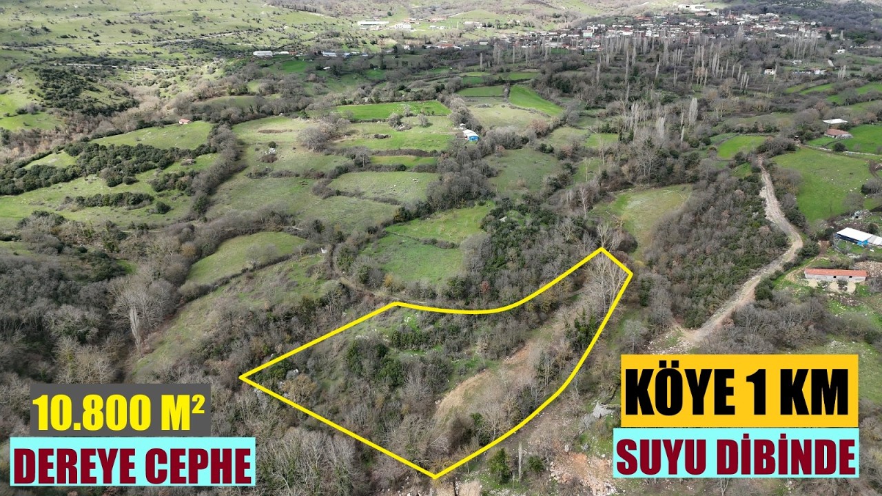 GÖNEN'DE DOĞAYLA İÇ İÇE- KÖYE YAKIN -SUYU DİBİNDE-10.800 M²-TEK PARSEL TARLA