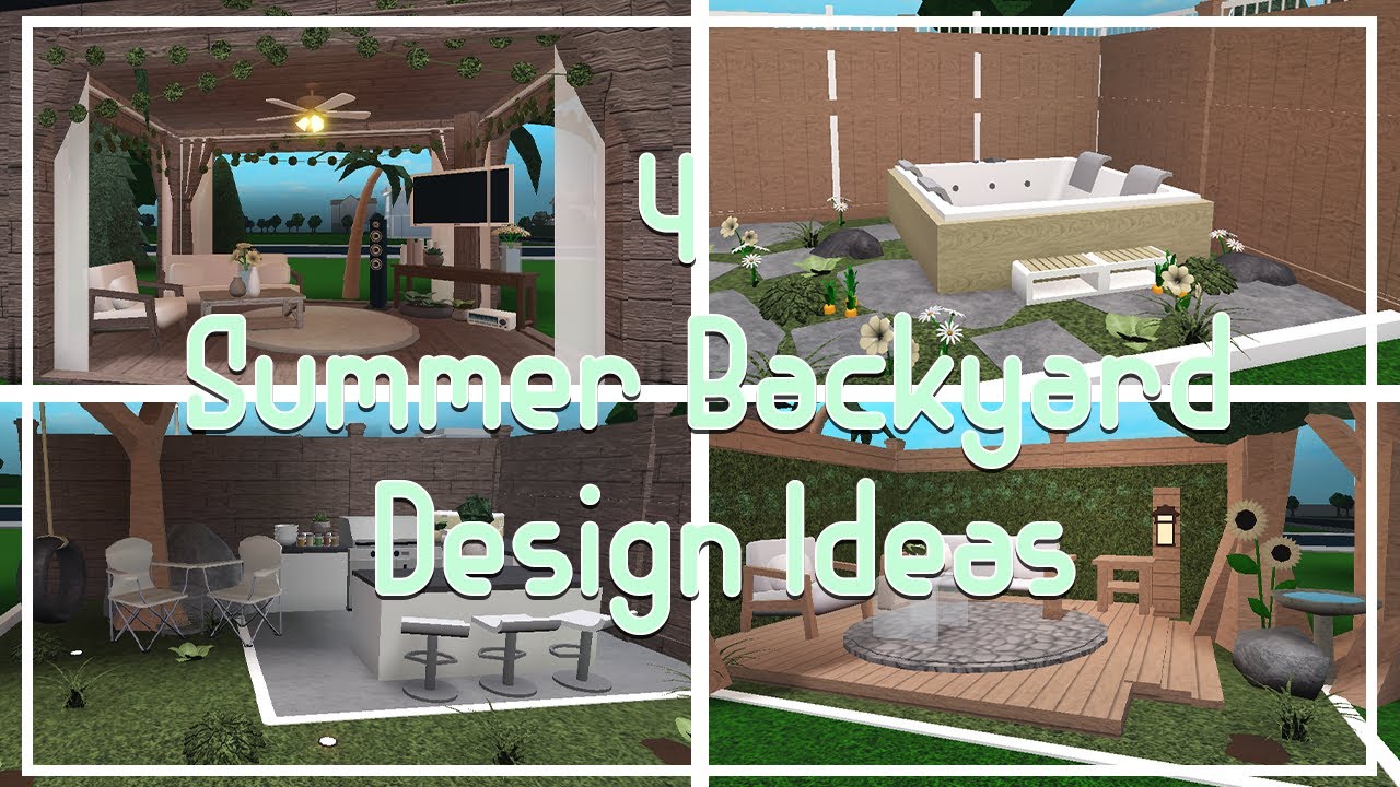 4 Summer Backyard Design Ideas pt. 2  | Welcome to bloxburg