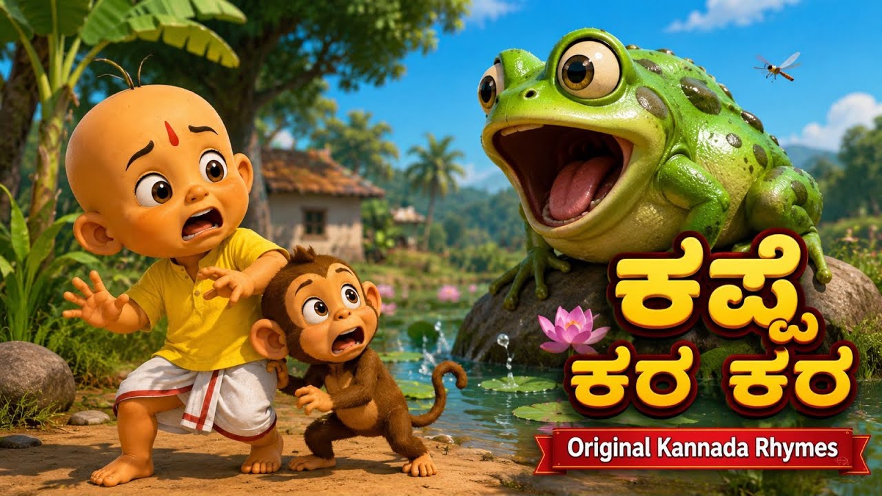 ಕಪ್ಪೆ ಕರ ಕರ | Kappe Karakara | Sanni Maduve Kannada Rhymes for Kids | 4K Song #ai #kannadarhymes