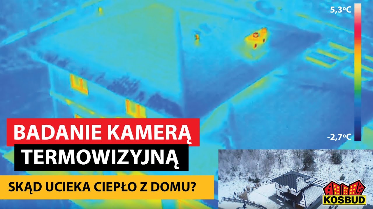 Badanie kamerą termowizyjną domu jednorodzinnego - gdzie ucieka ciepło z domu