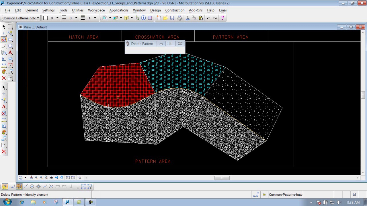 MicrostationV8I SS4 11.10 Delete Pattern