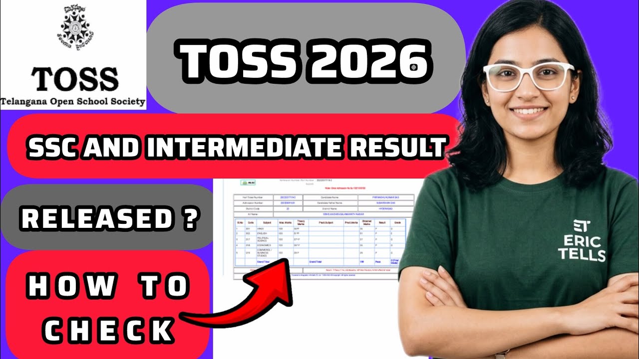 toss ssc intermediate result 2026 | telangana open school ssc inter result 2026