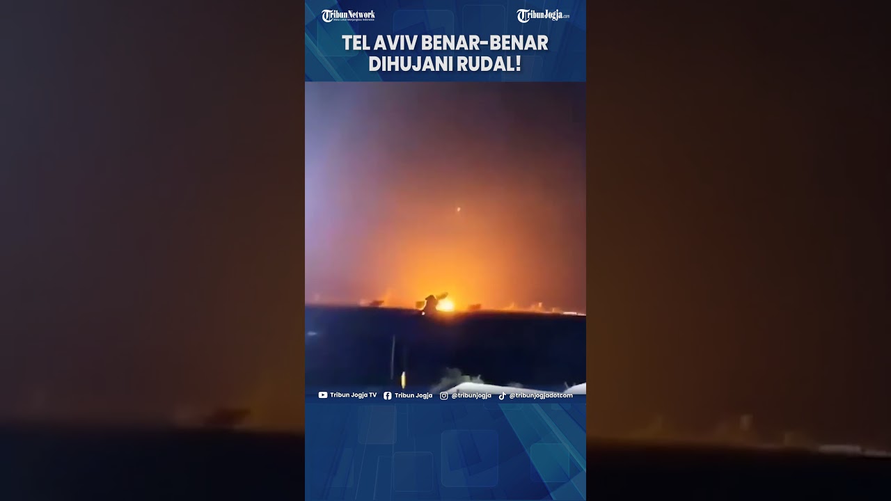 GEMPURAN UDARA MASSIF, TEL AVIV BENAR BENAR DIHUJANI RUDAL! #Shorts